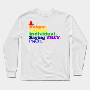 Autism Awareness Rainbow Tee Shirt Long Sleeve T-Shirt